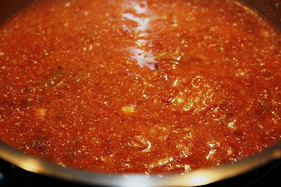 Pastasauce mit Champignons, Tomaten und Sahne