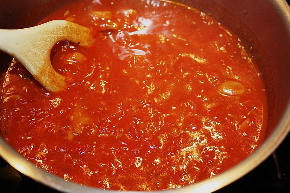 Pastasauce mit Champignons, Tomaten und Sahne