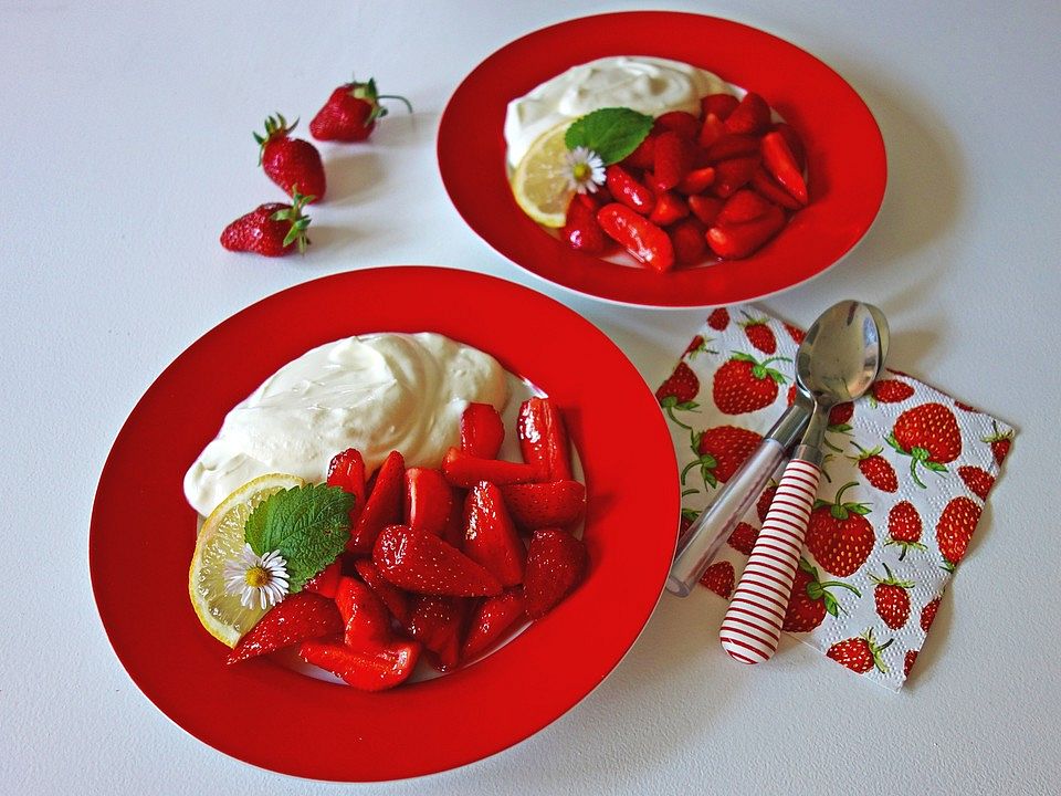Erdbeeren mit Sahnecreme von Hobbykochen| Chefkoch