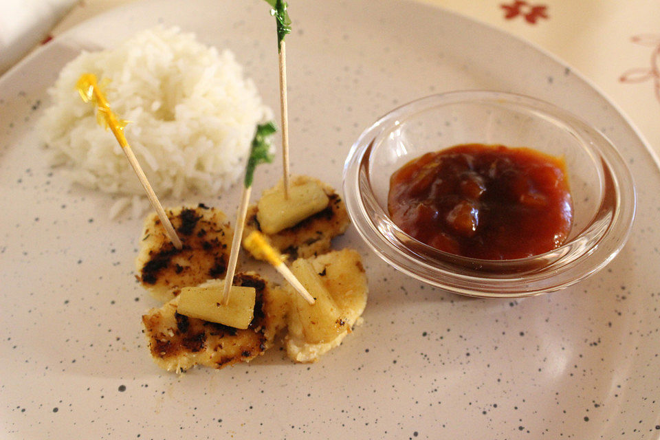 Ananas - Geflügel - Stäbchen