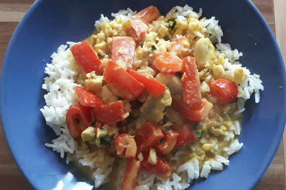 Grünes Thaicurry mit Fischfilet