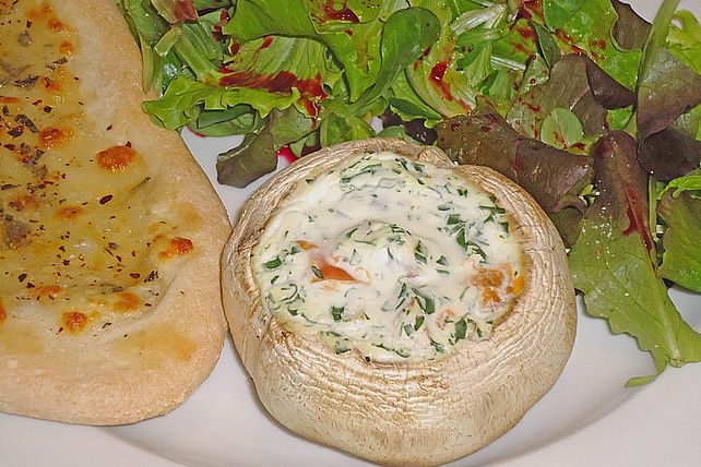 Champignons gefüllt mit Bärlauch - Frischkäse von Engelchen1960| Chefkoch