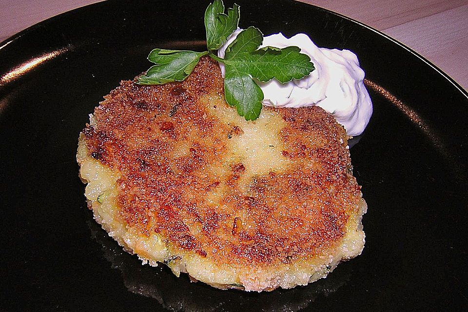 Gemüsepuffer mit Joghurt - Dip