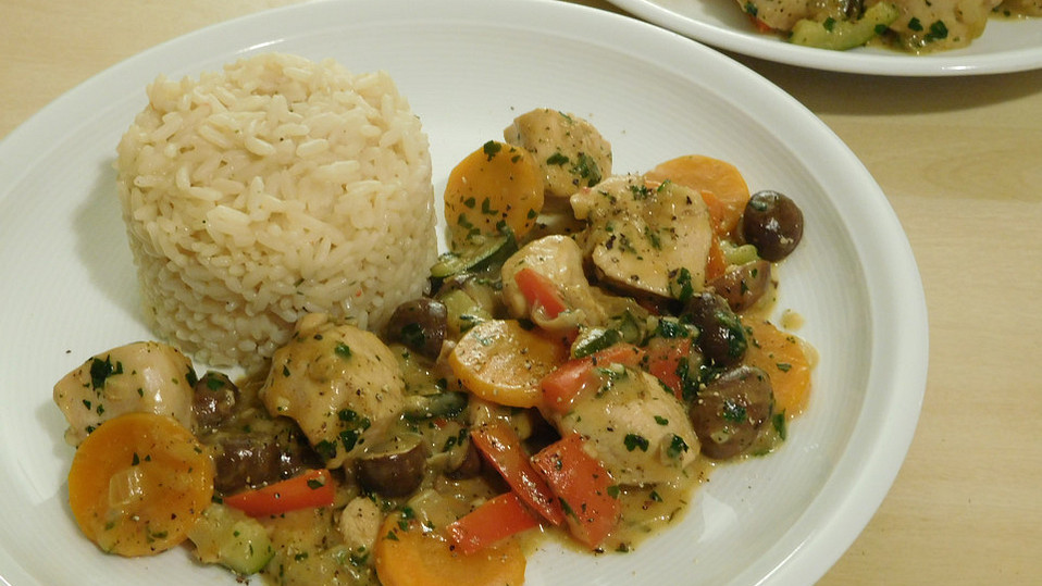 Mediterrane Pfanne mit Hühnchen von dinilein