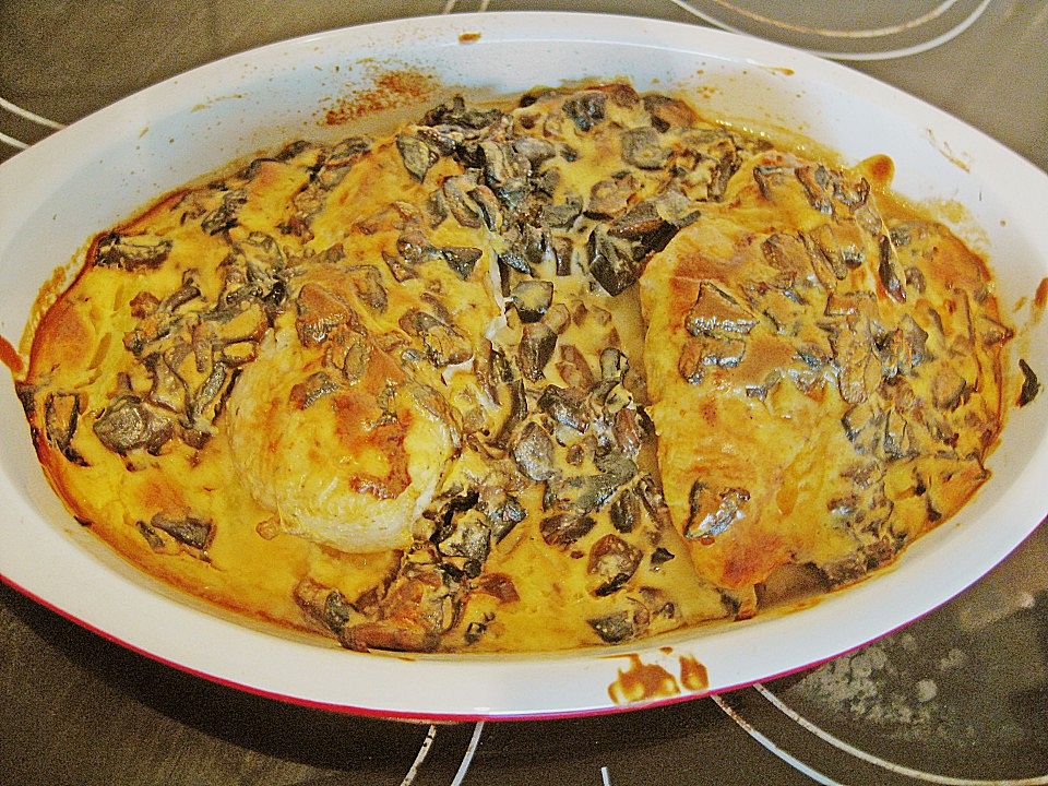 Hähnchenbrustfilet aus dem Ofen mit Champignons von Gwenny86| Chefkoch