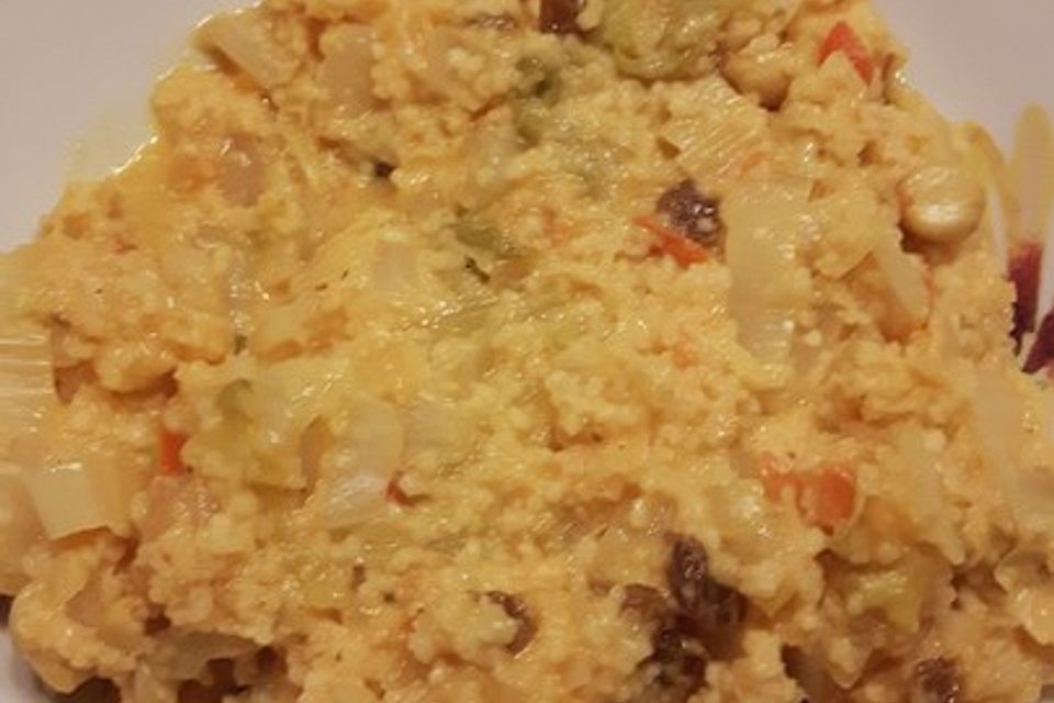 Chinakohl mit Couscous aus der Pfanne