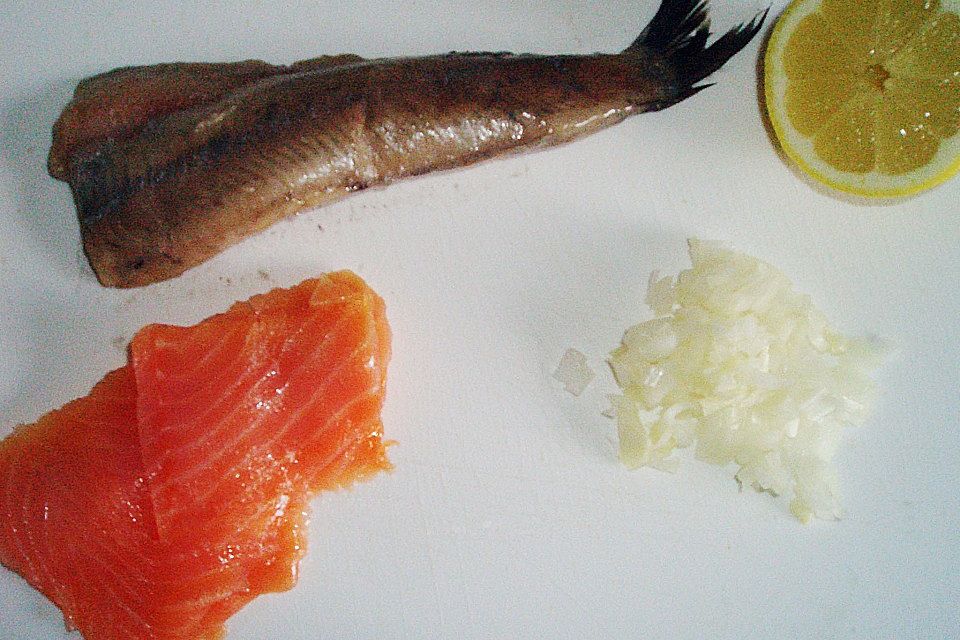 Lachs - Matjes - Tatar auf Gurke