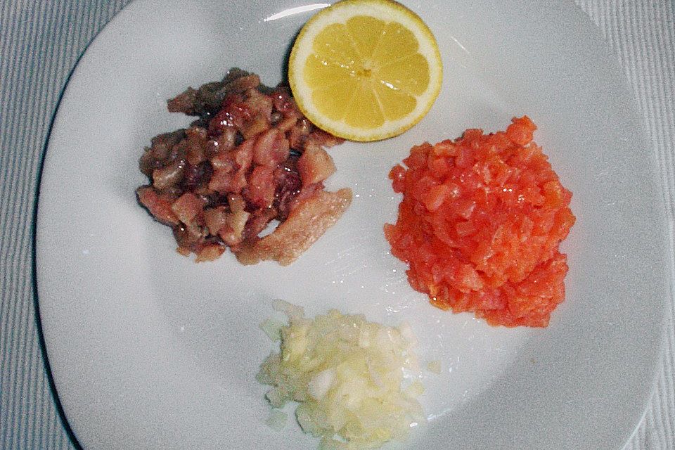 Lachs - Matjes - Tatar auf Gurke