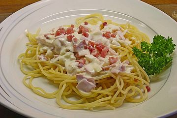 Spaghetti Mit Schinken Sahne Sauce Von Stift1 Chefkoch