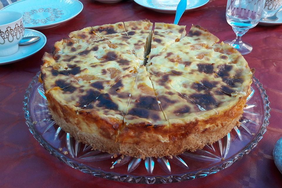 Schmandkuchen mit Mandarinen