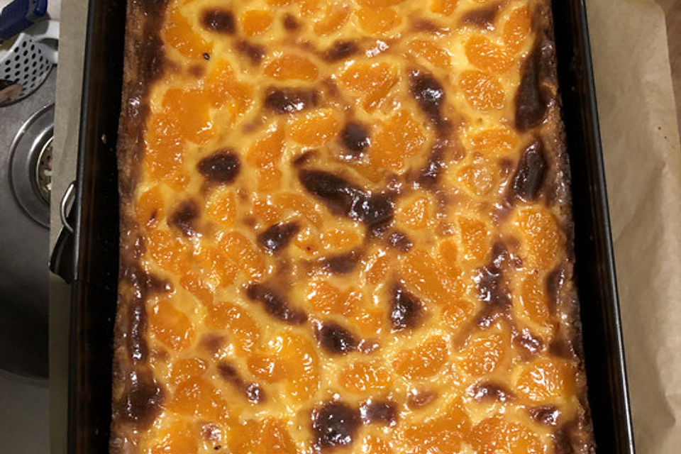 Schmandkuchen mit Mandarinen