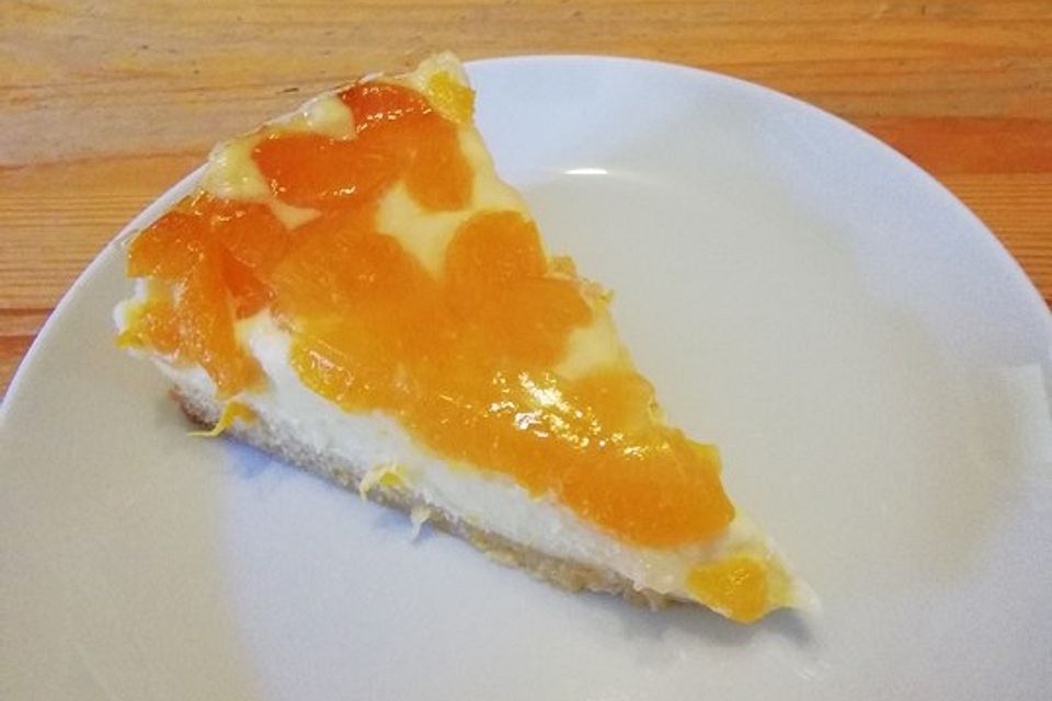 Schmandkuchen mit Mandarinen