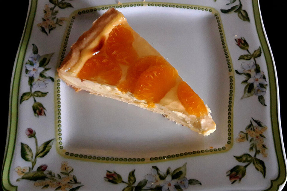 Schmandkuchen mit Mandarinen