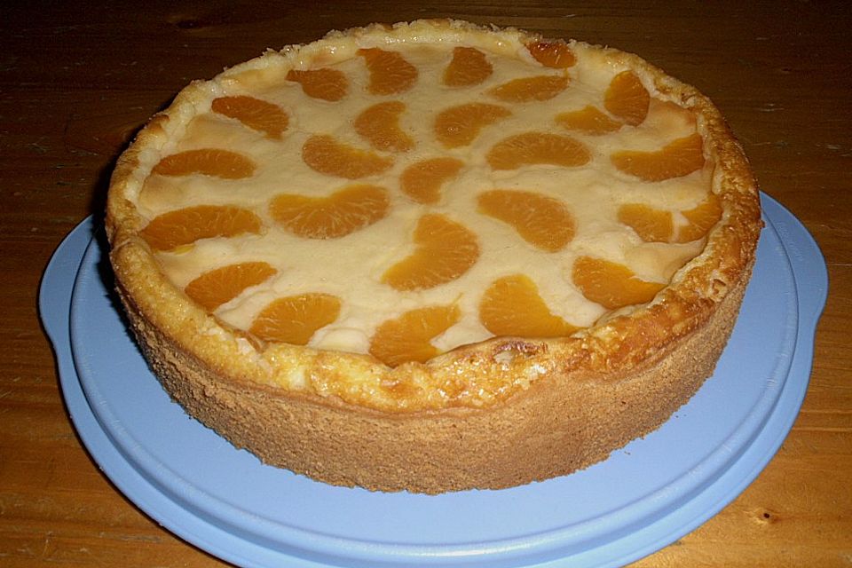 Schmandkuchen mit Mandarinen