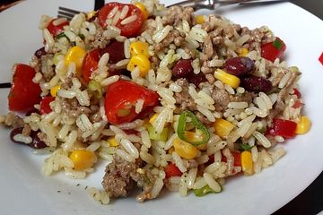 Reis - Hackfleisch - Salat