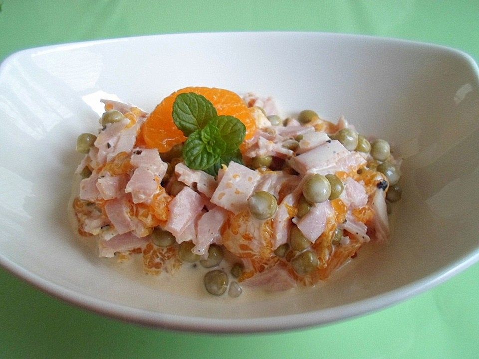 Erbsen - Schinken - Mandarinen - Salat von DinaColada| Chefkoch