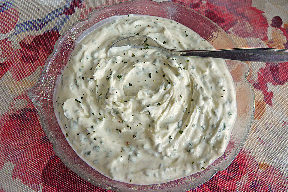 Pellkartoffeln mit Kräuterquark und Schinken