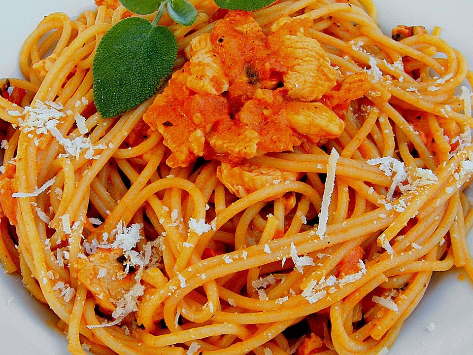 Spaghetti mit Putenfleisch von MissDynamite| Chefkoch