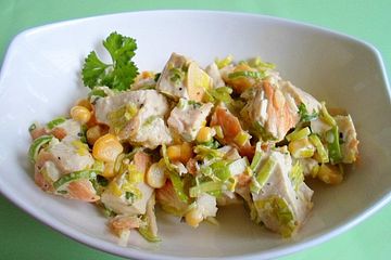 Jubelius - Salat mit Hähnchenbrust und Currycreme