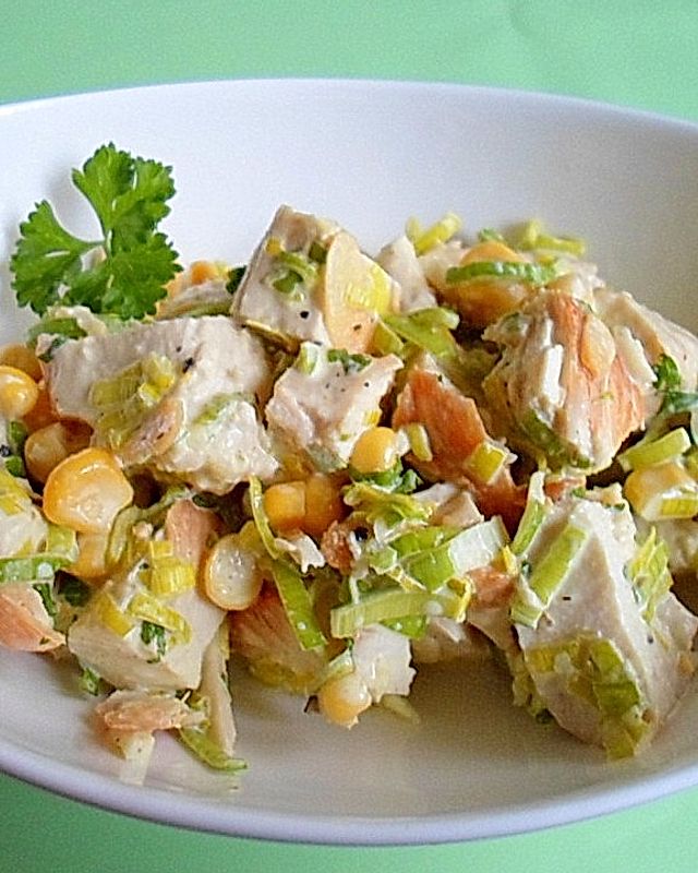 Jubelius - Salat mit Hähnchenbrust und Currycreme