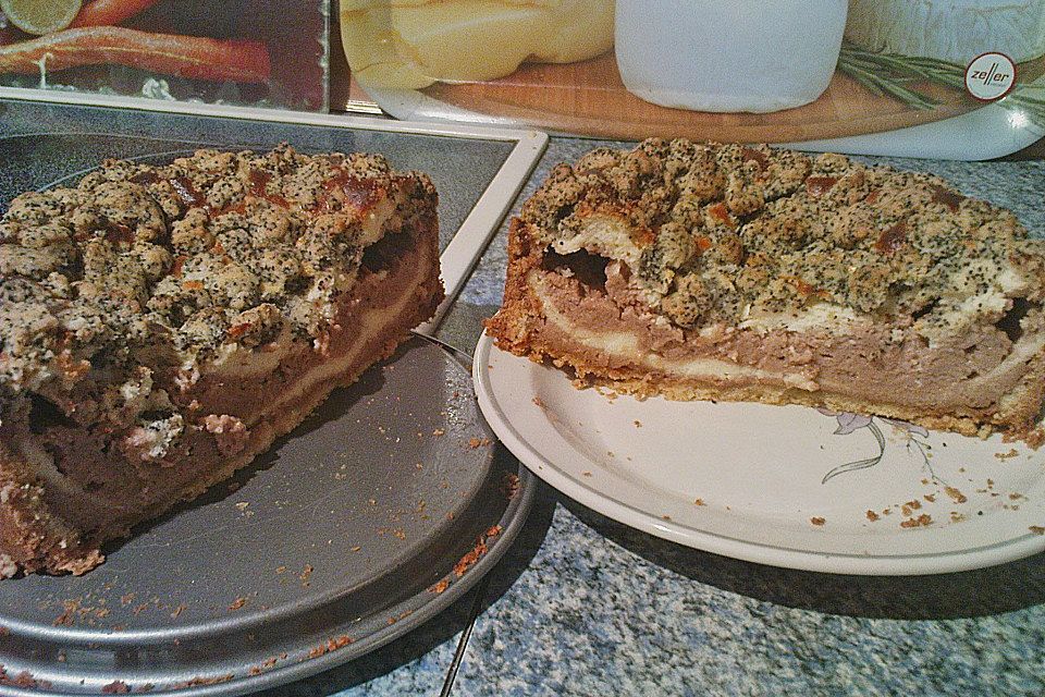 Käsekuchen mit Mohn