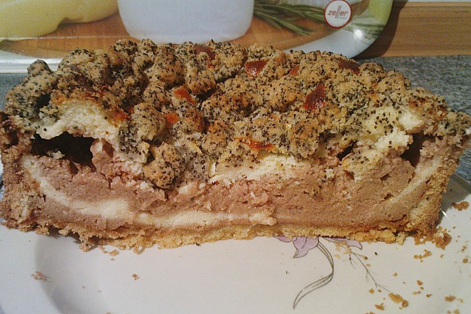 Käsekuchen mit Mohn