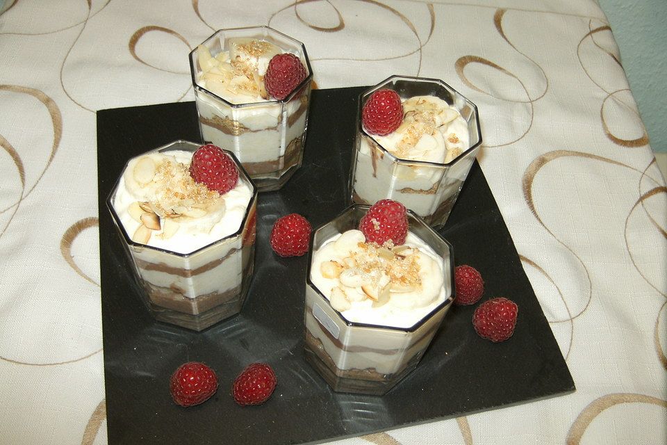 Bananen - Vanille - Schokocreme - Dessert