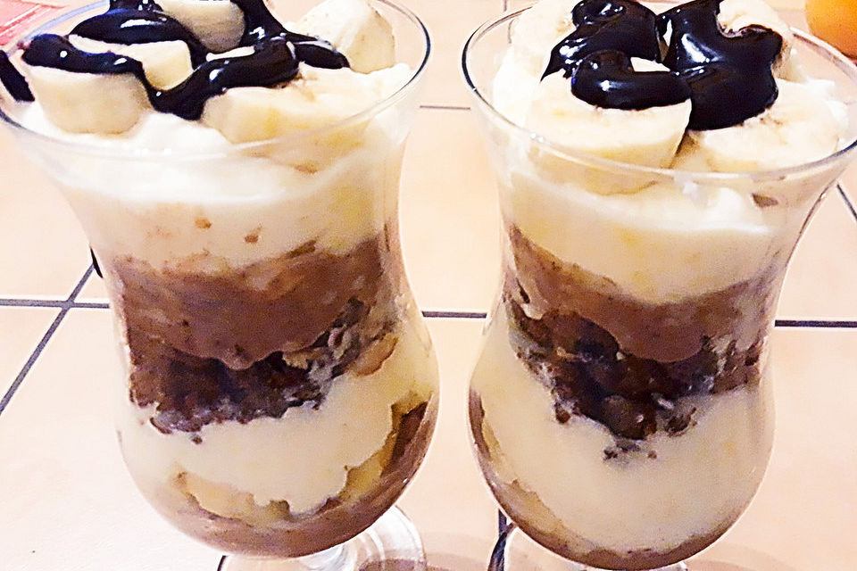 Bananen - Vanille - Schokocreme - Dessert