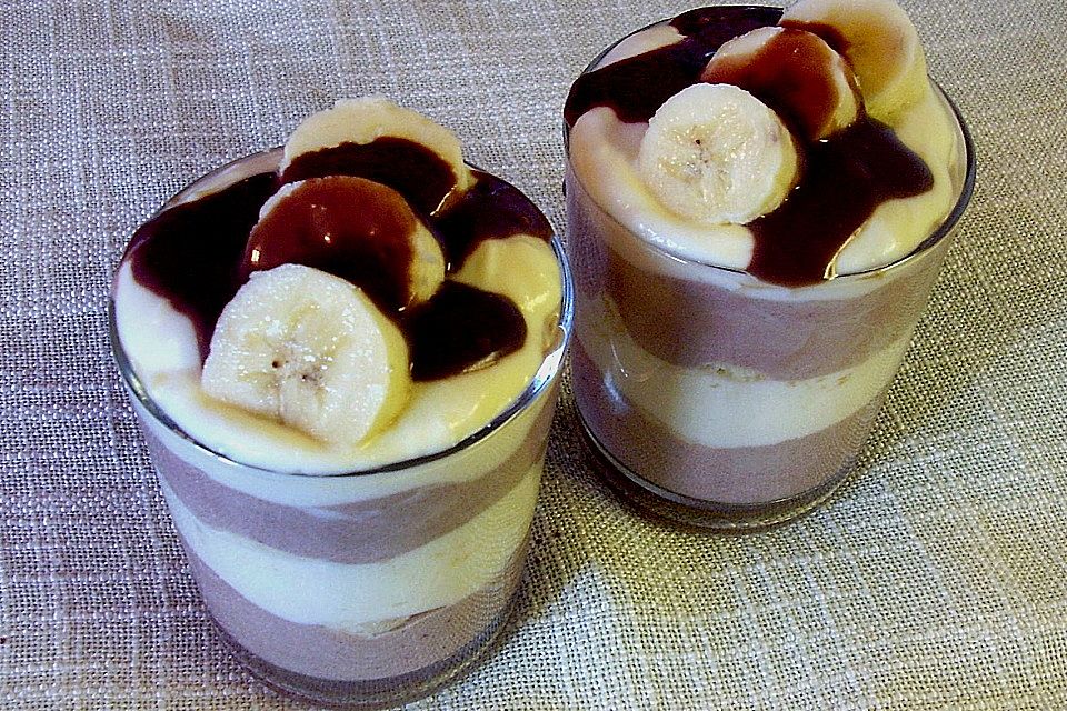 Bananen - Vanille - Schokocreme - Dessert