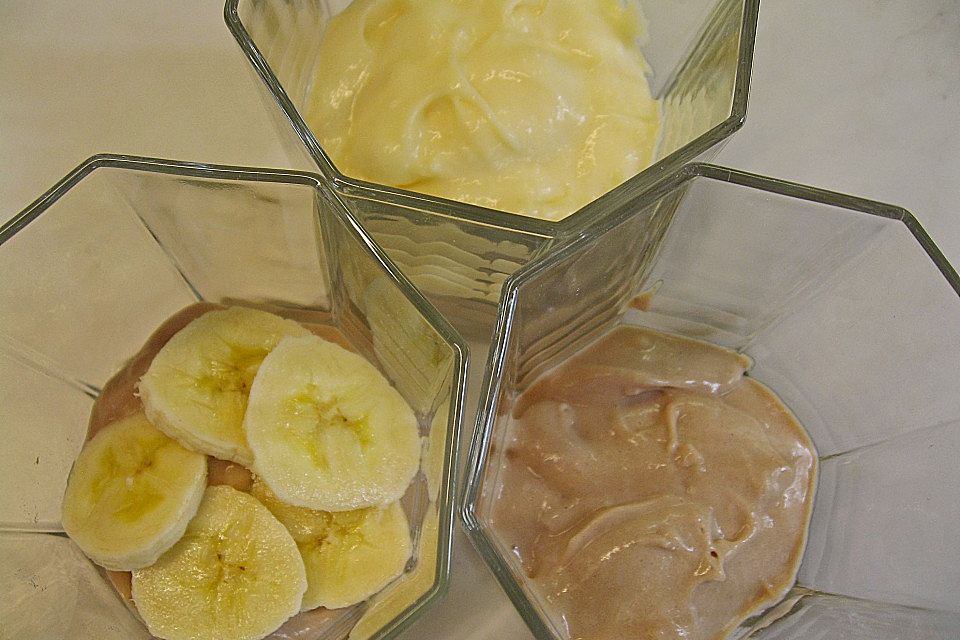 Bananen - Vanille - Schokocreme - Dessert