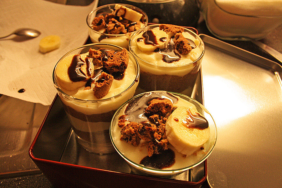 Bananen - Vanille - Schokocreme - Dessert
