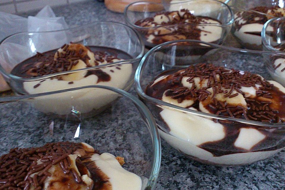 Bananen - Vanille - Schokocreme - Dessert