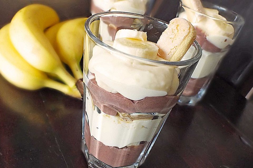 Bananen - Vanille - Schokocreme - Dessert