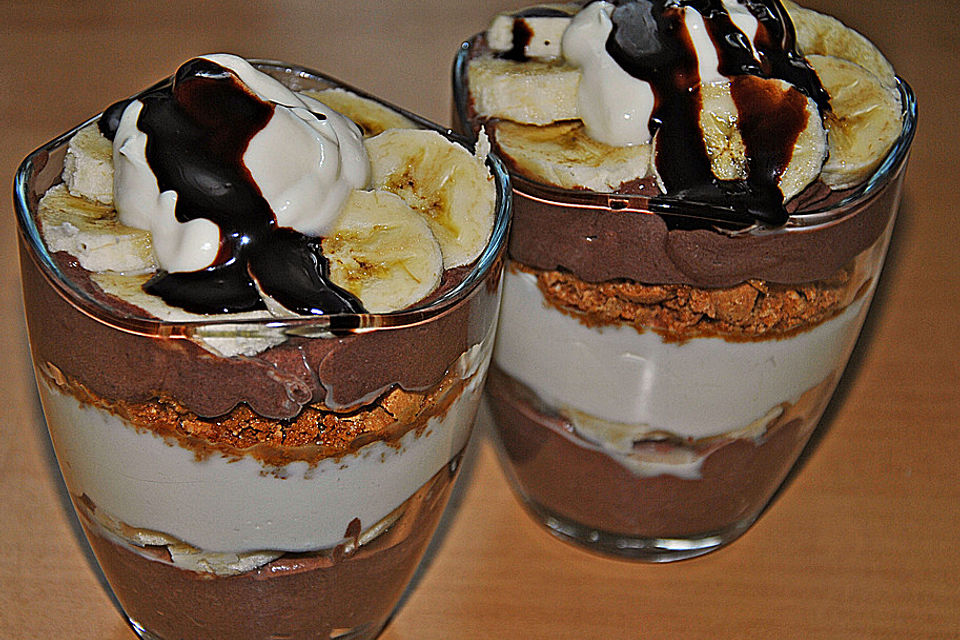 Bananen - Vanille - Schokocreme - Dessert