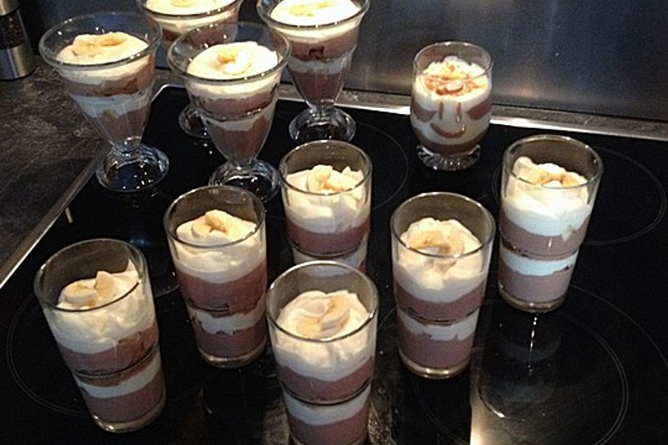 Bananen - Vanille - Schokocreme - Dessert