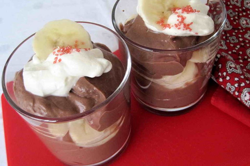 Bananen - Vanille - Schokocreme - Dessert