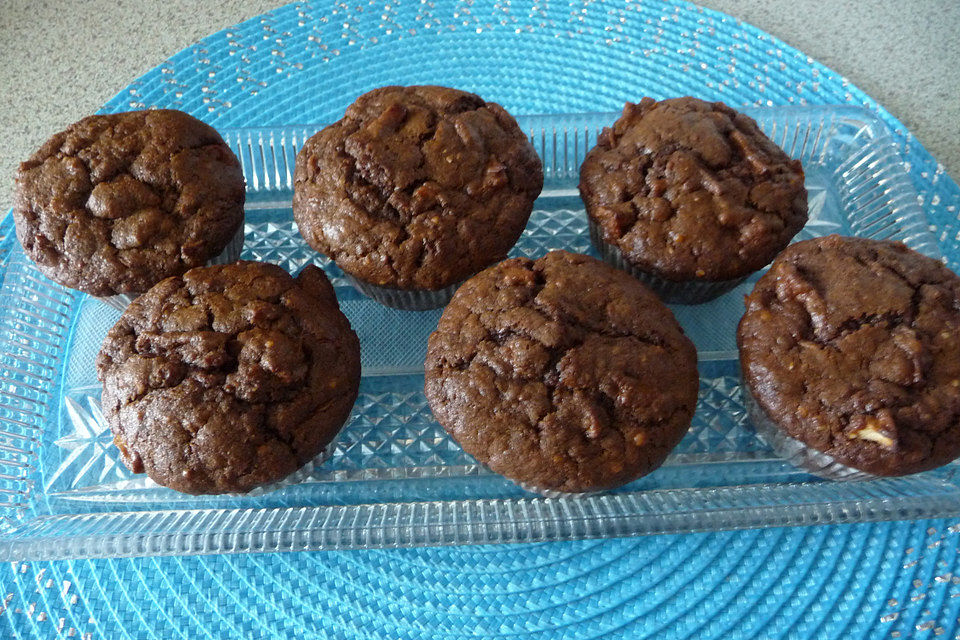 Feine Apfel - Haselnuss - Schoko - Muffins