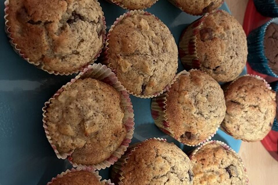 Feine Apfel - Haselnuss - Schoko - Muffins