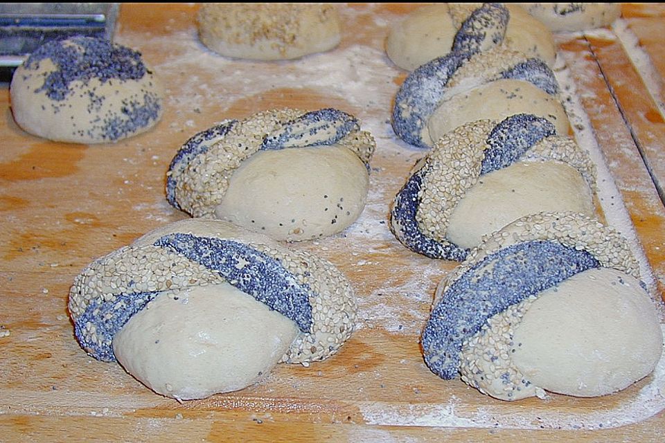 Berliner Schrippen und Mohnbrötchen