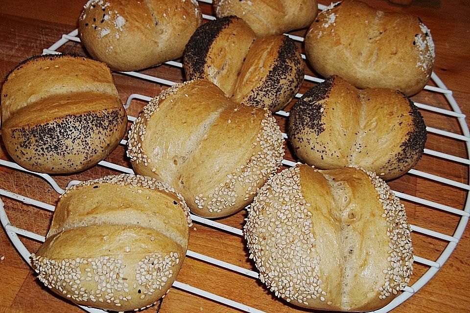 Berliner Schrippen und Mohnbrötchen