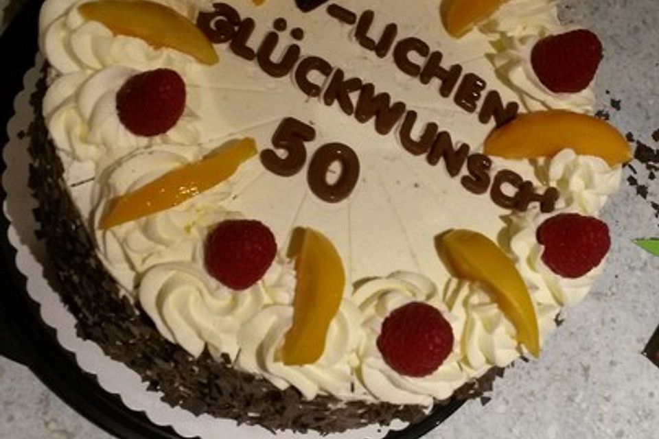 Pfirsich - Melba - Torte