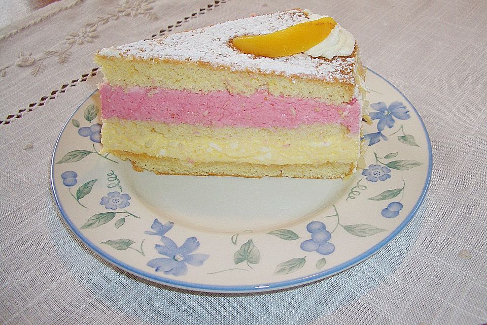 Pfirsich - Melba - Torte