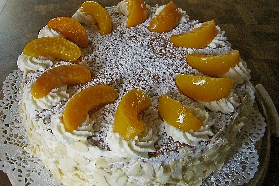 Pfirsich - Melba - Torte