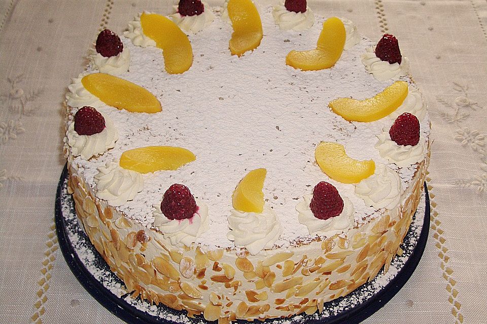 Pfirsich - Melba - Torte