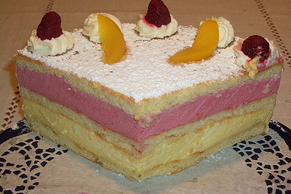 Pfirsich - Melba - Torte