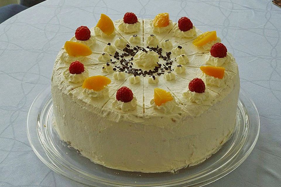 Pfirsich - Melba - Torte