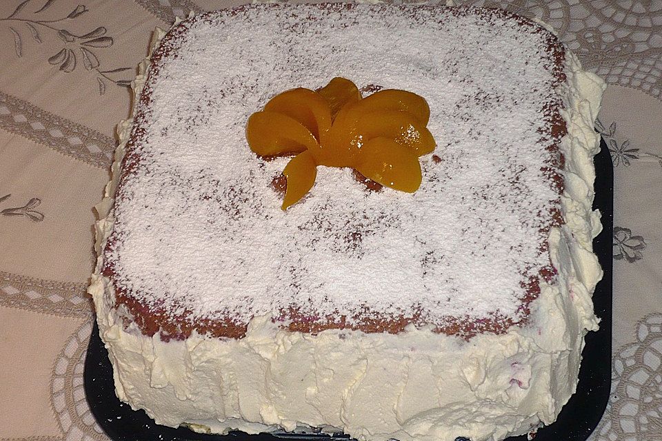 Pfirsich - Melba - Torte