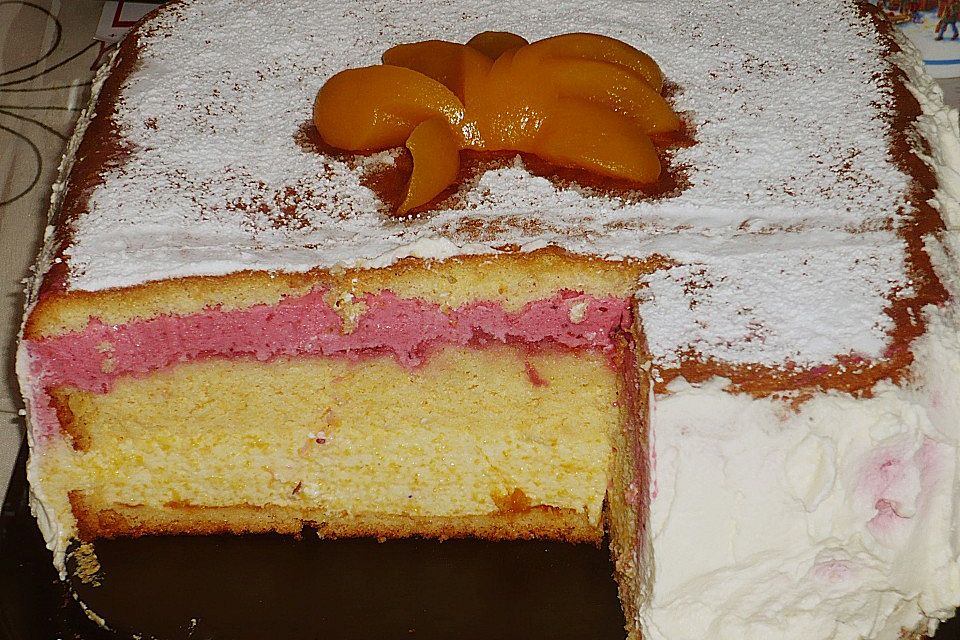 Pfirsich - Melba - Torte