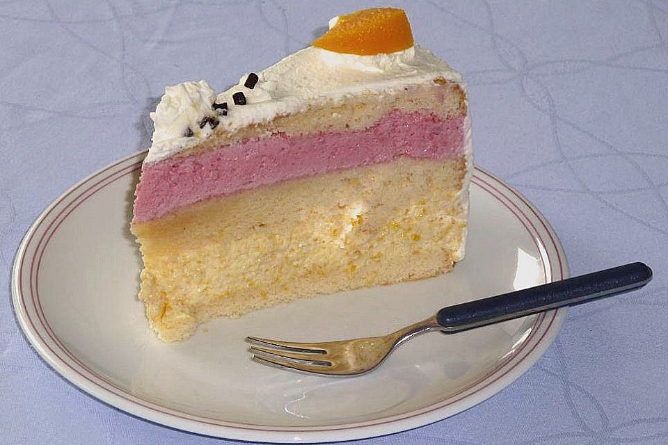 Pfirsich - Melba - Torte