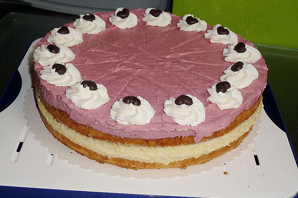 Pfirsich - Melba - Torte